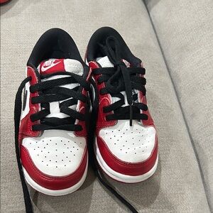 Nike Kids Black, Red, and White Sneakers